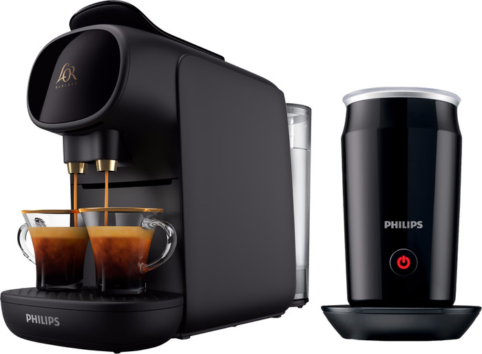 Philips L'OR Barista Sublime LM9012/60 Noir + Mousseur à Lait Main Image