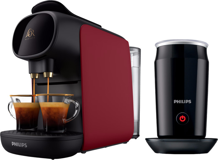 Philips L'OR Barista Sublime LM9012/50 Rouge  + Mousseur à Lait Main Image