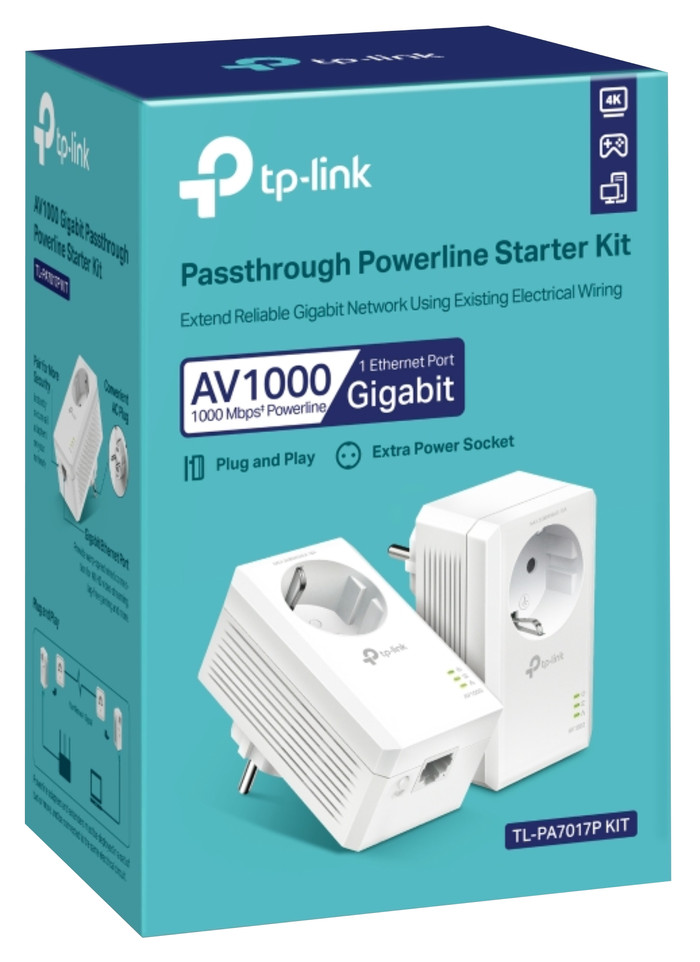 TP-Link TL-PA7017P Kit 1000 Mbps 2 adapters (zonder wifi) verpakking