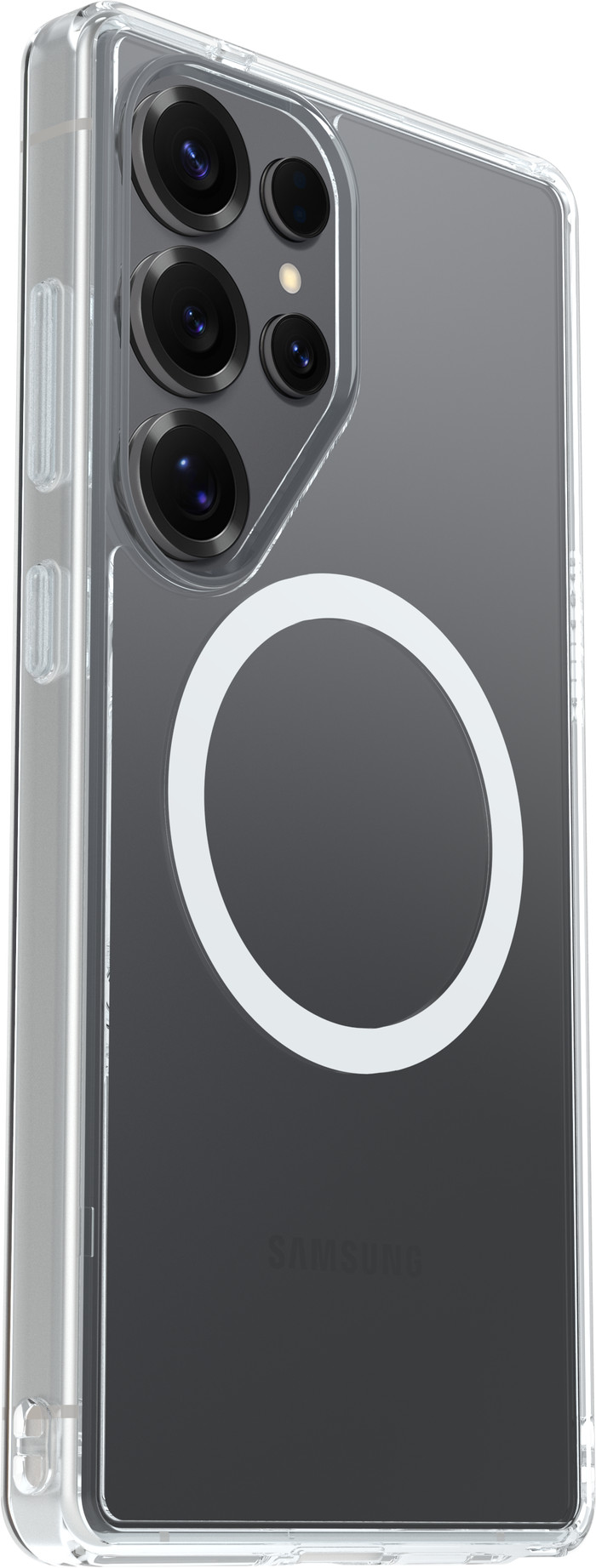 OtterBox Symmetry Samsung Galaxy S25 Ultra Back Cover Met Magneet Transparant rechterkant