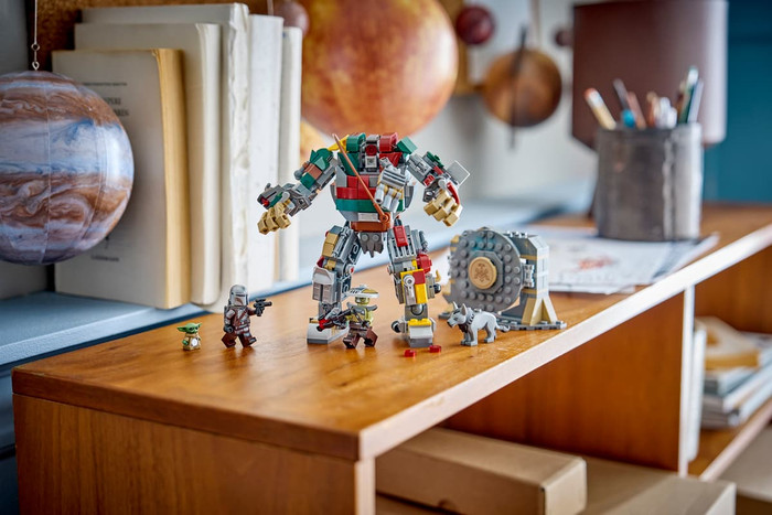 LEGO Star Wars Paleis van de Hutt Sentry Droid confrontatie 75451 product in gebruik