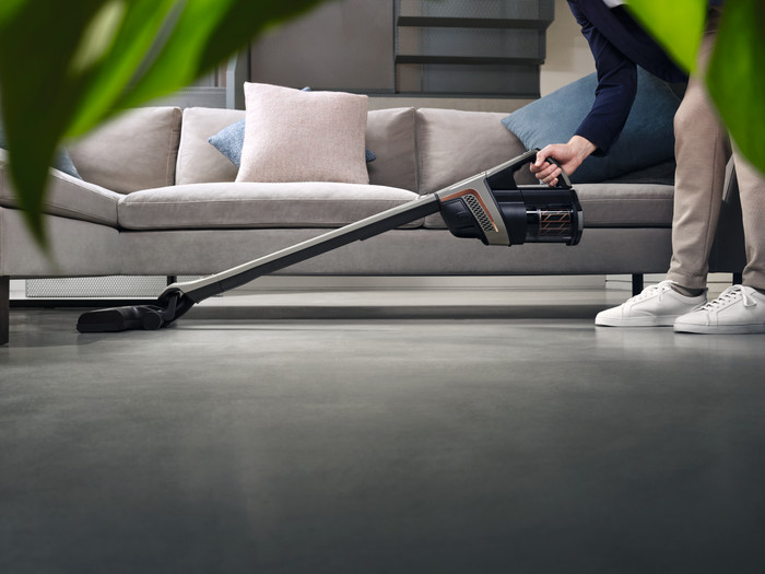 Miele Triflex HX2 Sprinter Cashmere Grijs product in gebruik