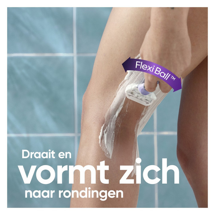 Gillette Venus Extra Smooth Swirl + 9 Navulmesjes product in gebruik