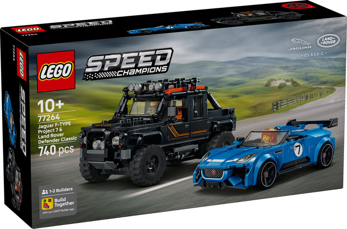 LEGO Speed Champions Jaguar Project 7 en Land Rover Defender 77264 verpakking