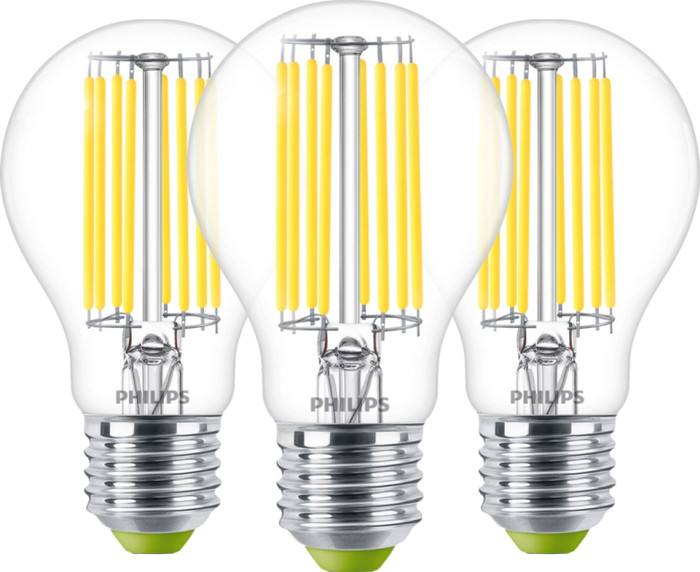 Philips LED Filament Light - 4W - E27 - Warm White Light 3-pack Main Image