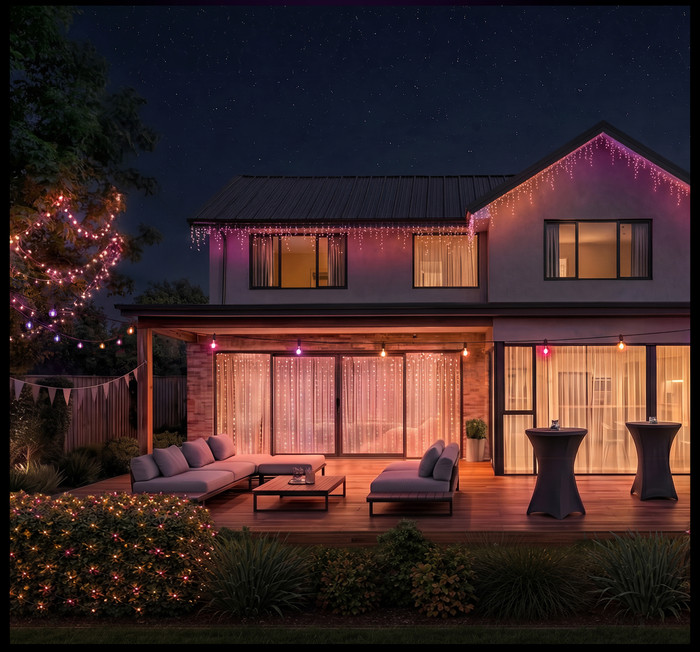 Philips Hue LED Light Curtain 1.35x2m product in use