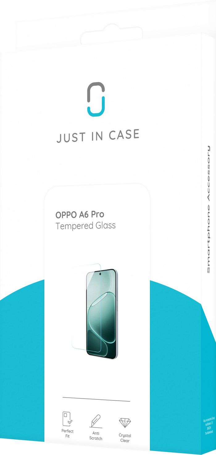 Just In Case Tempered Glass OPPO A6 (4G/5G) Screenprotector verpakking