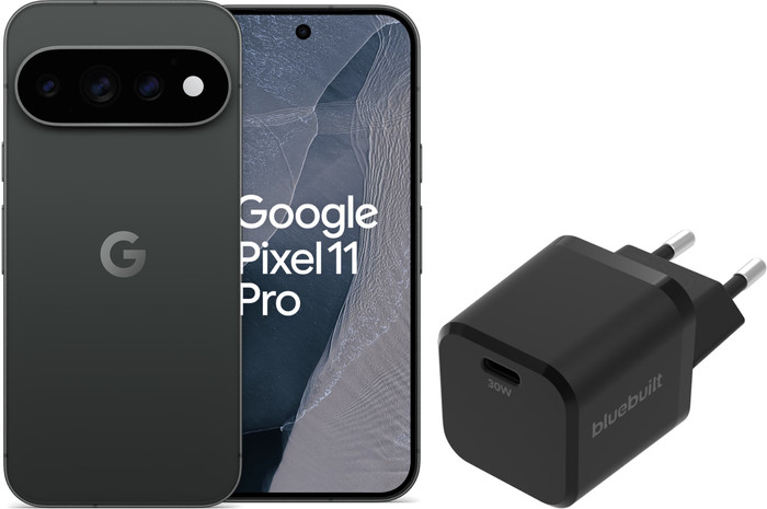 Google Pixel 11 Pro 256GB Zwart 5G + BlueBuilt Oplader met Usb C Poort 30W Zwart Main Image