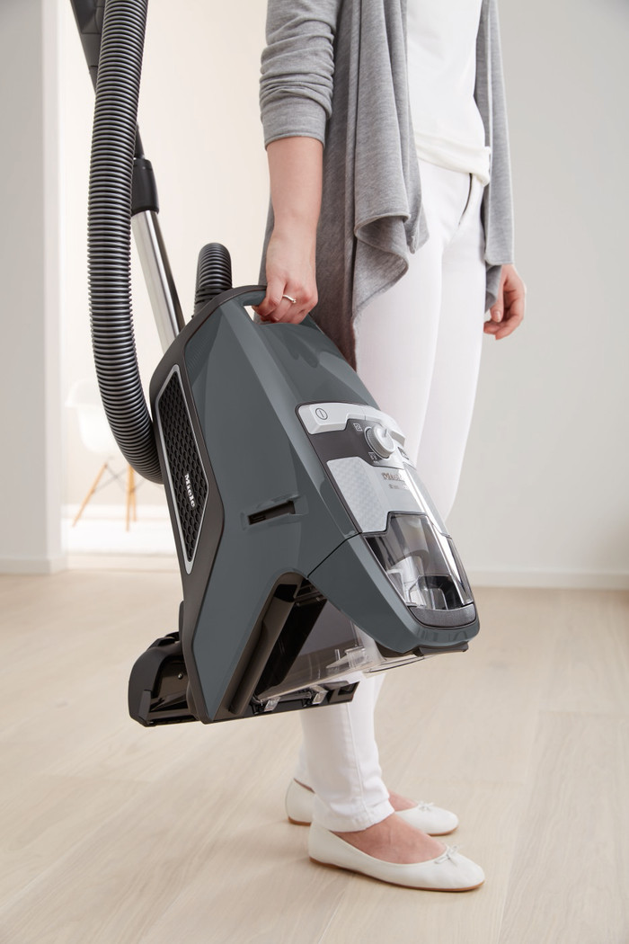 Miele Blizzard CX1 PowerLine Graphite Gray product in use