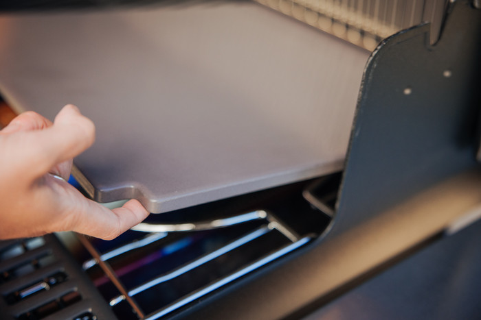 Weber Crafted Glazed Pizza Stone product in use