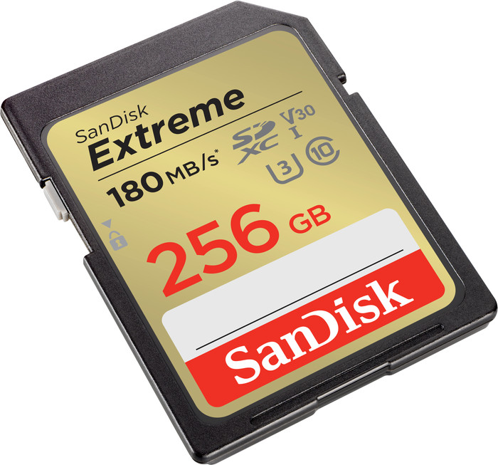 SanDisk SDXC Extreme 256GB 130MB/s voorkant