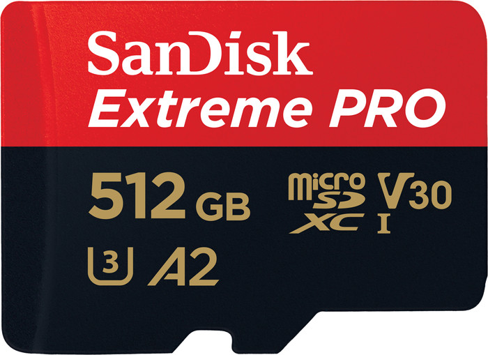 SanDisk MicroSDXC Extreme Pro 512GB 140MB/s voorkant