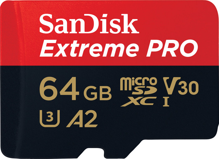 SanDisk MicroSDXC Extreme Pro 64GB 90MB/s voorkant