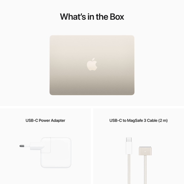 Apple MacBook Air (2022) Apple M2 (8 core CPU/8 core GPU) 16GB/256GB Goud QWERTY visual leverancier