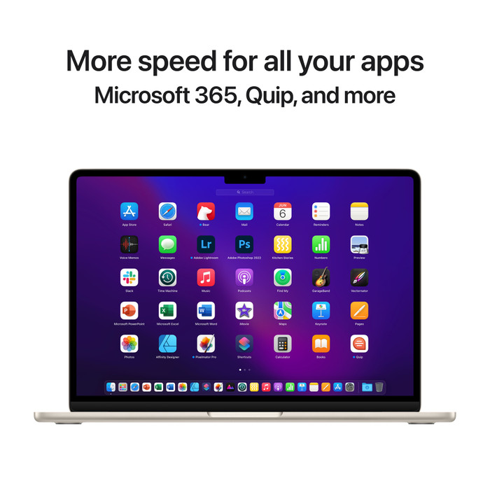 Apple MacBook Air (2022) Apple M2 (8 core CPU/8 core GPU) 16GB/256GB Goud QWERTY visual leverancier