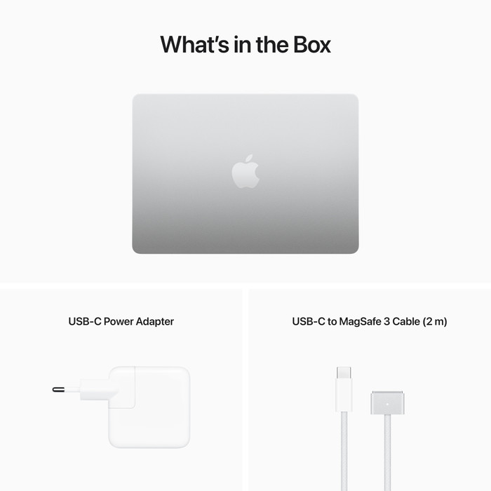 Apple MacBook Air (2022) Apple M2 (8 core CPU/8 core GPU) 16GB/256GB Zilver QWERTY visual leverancier