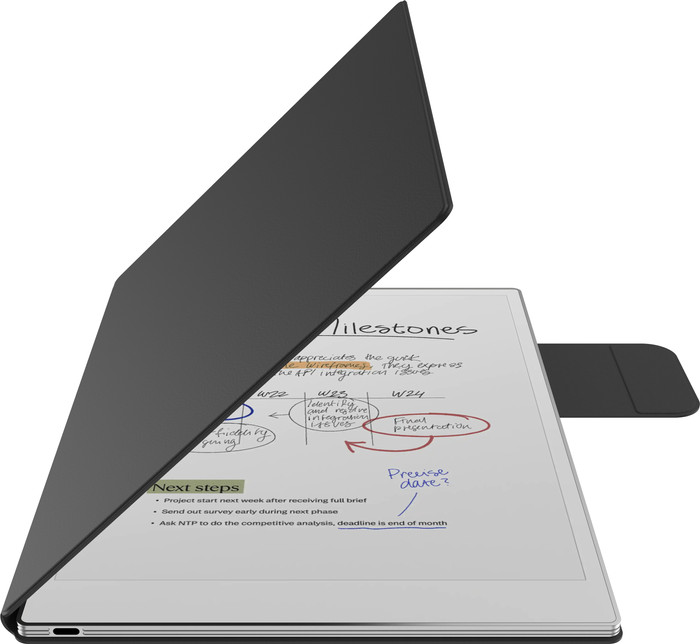 BlueBuilt reMarkable Paper Pro Book Cover Zwart detail