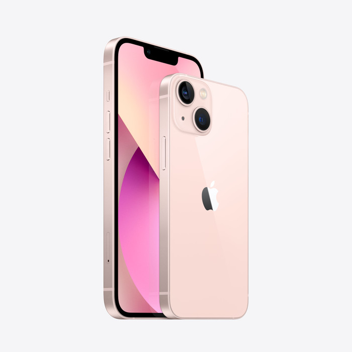 Refurbished iPhone 13 128GB Roze (Zo goed als nieuw) rechterkant