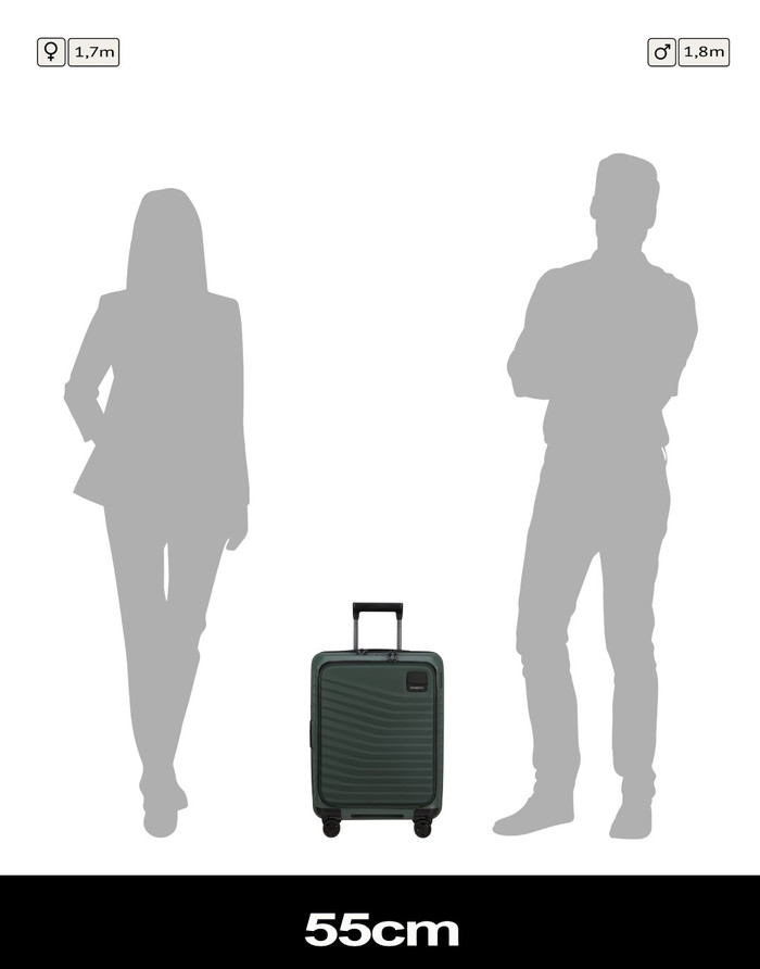 Samsonite Intuo Spinner Easy Access Expandable 55cm Olive Green visual leverancier