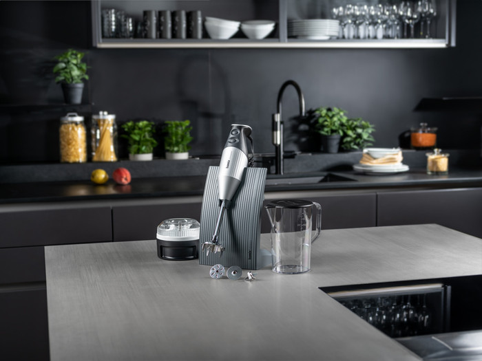 Bamix SwissLine M200 Zilver product in gebruik
