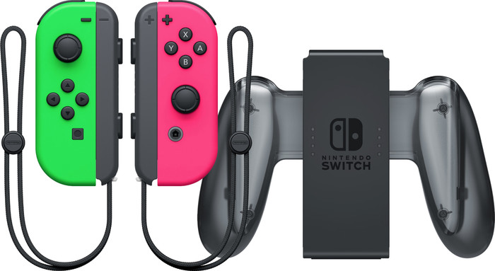 Nintendo Switch Joy-Con set Splatoon Groen / Roze + Nintendo Switch Joy-Con Charge Grip Main Image