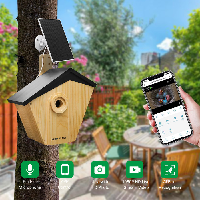 Camouflage EZ Birdbox product in gebruik