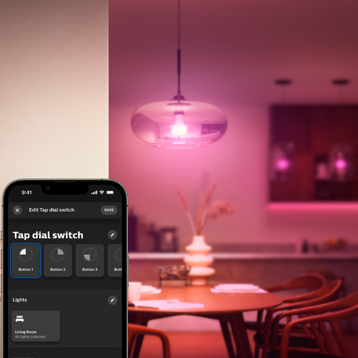 Philips Hue Tap Dial Switch - Rotary Switch - Black product in use