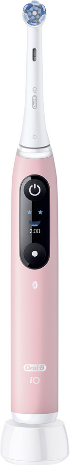 Oral-B iO Series 6N Light Pink + Extra iO Gentle Care Brush Attachment front