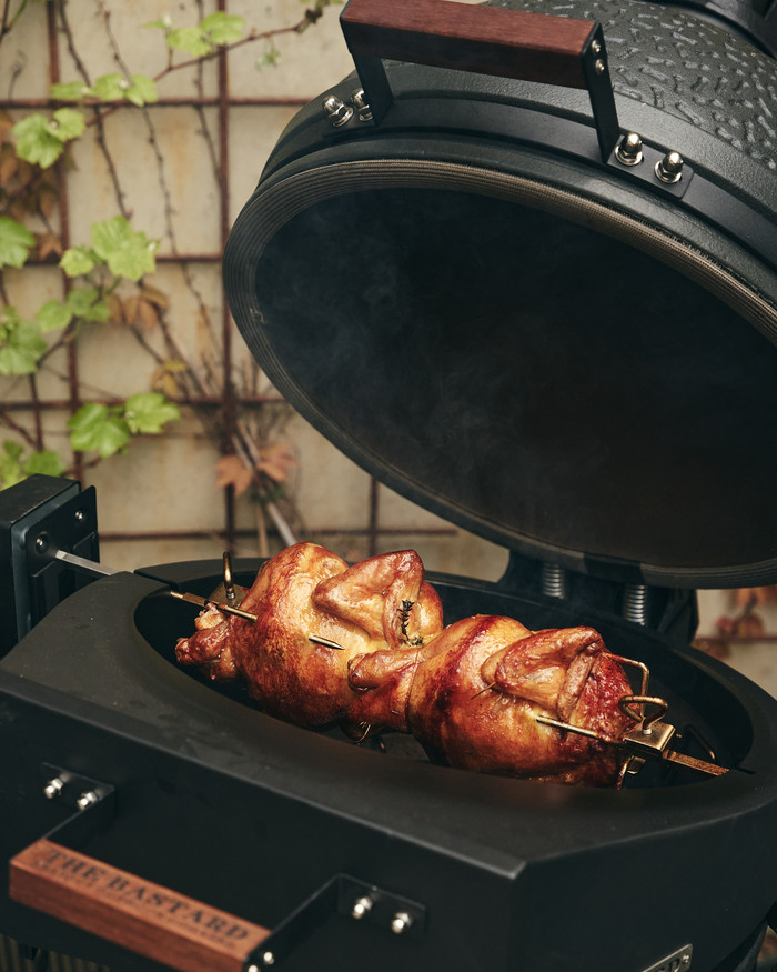 The Bastard Pizza Rotisserie Medium product in use