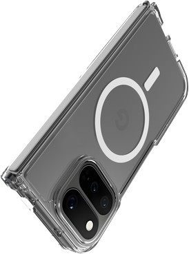 Just in Case Google Pixel 11 Pro Fold Back Cover met Magneet Transparant bovenkant