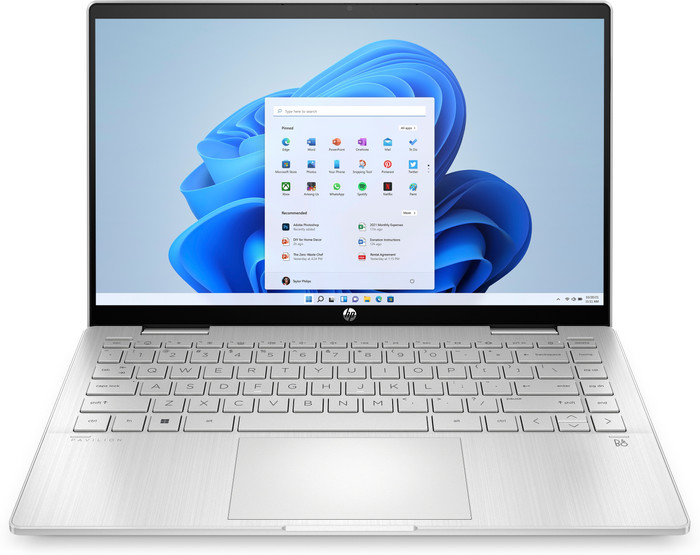 HP Pavilion x360 14-ek0004nb AZERTY front