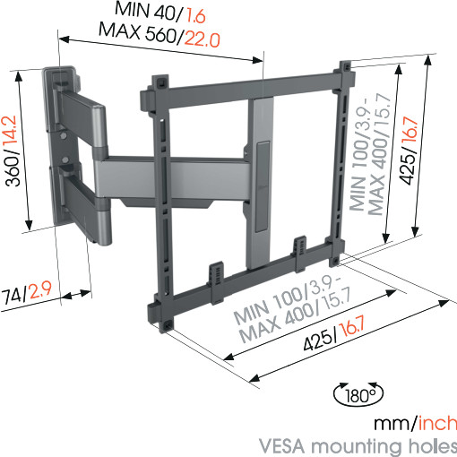 Vogel's Elite 5445 Zwart visual leverancier