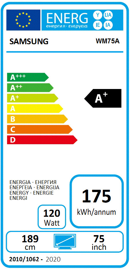 Samsung Flip Pro WM85B energy label