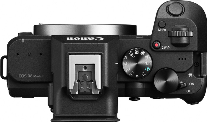 Canon EOS R8 Mark II bovenkant