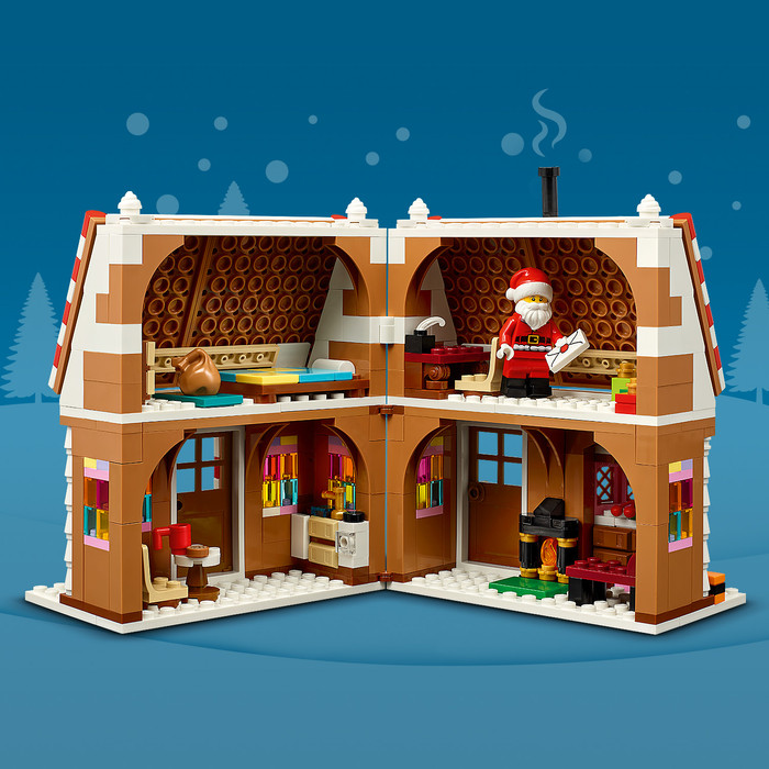LEGO Winters Peperkoekhuisje 40809 product in gebruik