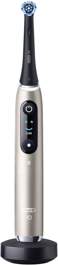 Oral-B iO 9 Goud met zwarte opzetborstel voorkant