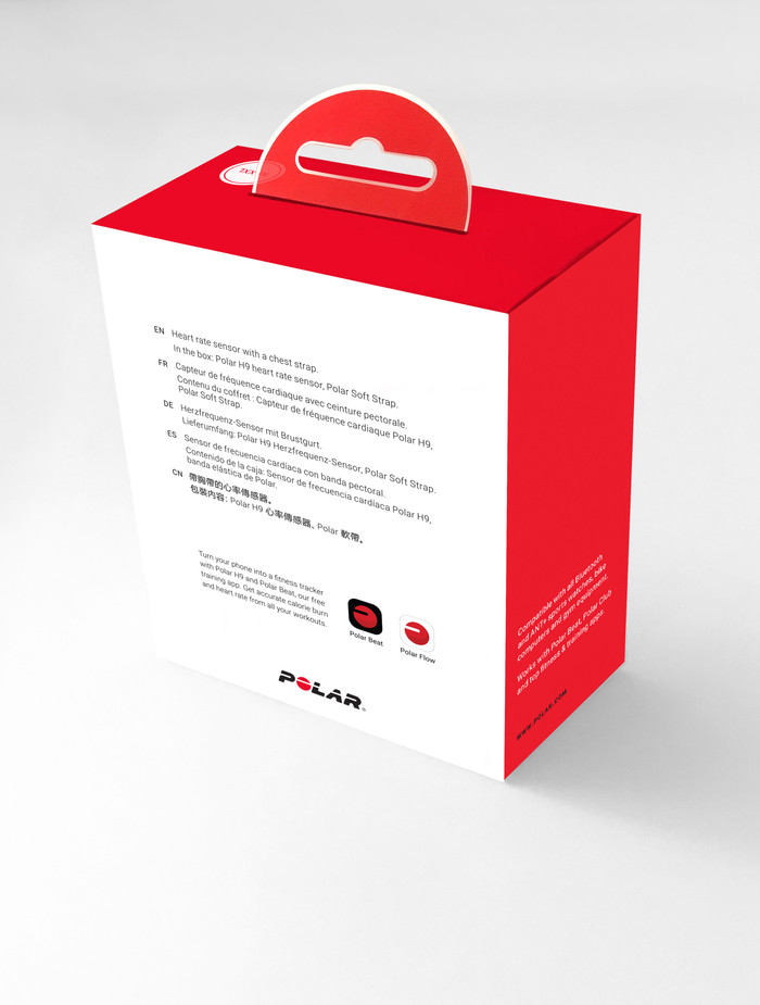 Polar H9 Hartslagmeter Borstband Zwart M-XXL verpakking