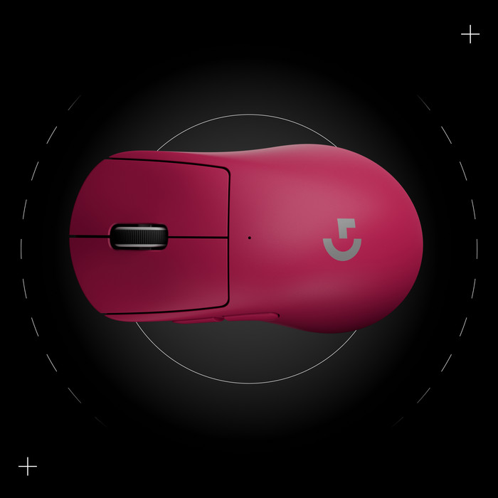 Logitech G PRO X SUPERLIGHT 2 DEX LIGHTSPEED Wireless Gaming Mouse Magenta product in use