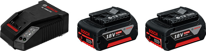 Bosch Professional 18V 5.0Ah GBA Battery (2x) + Fast Charger Main Image