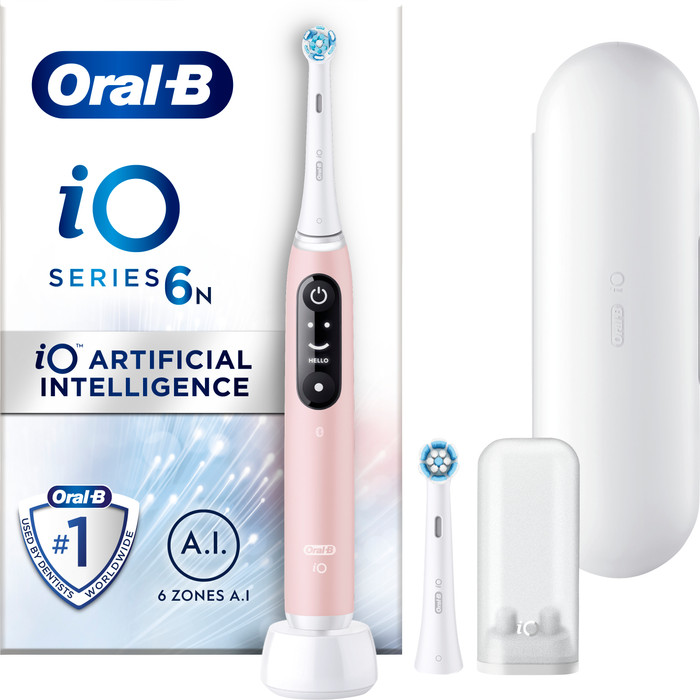 Oral-B iO Series 6N Light Pink + Extra iO Gentle Care Brush Attachment null