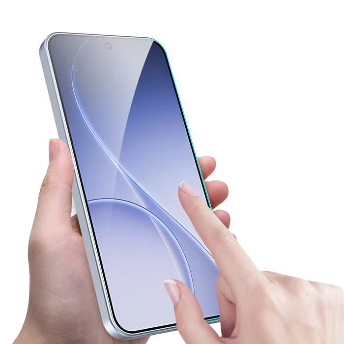 Just In Case Tempered Glass OPPO Reno15 F Screenprotector product in gebruik