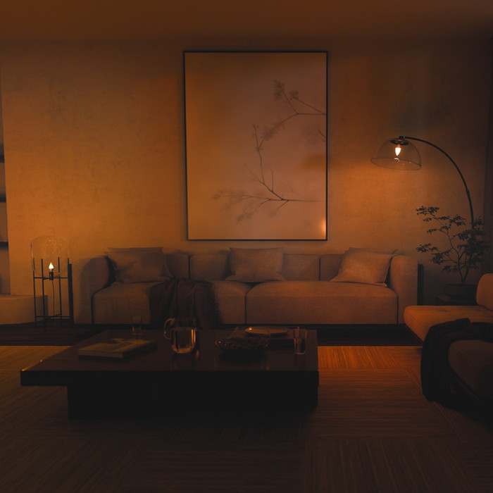 Philips Hue Kaarslamp White Ambiance E14 Duo Pack product in gebruik