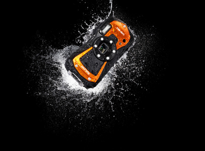 Ricoh WG-80 Oranje product in gebruik