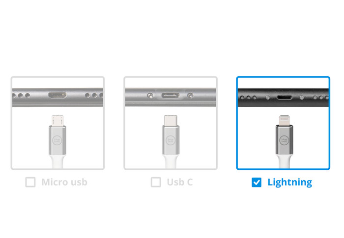 BlueBuilt Usb A naar Lightning Kabel 1,5m Nylon Wit visual Coolblue 1