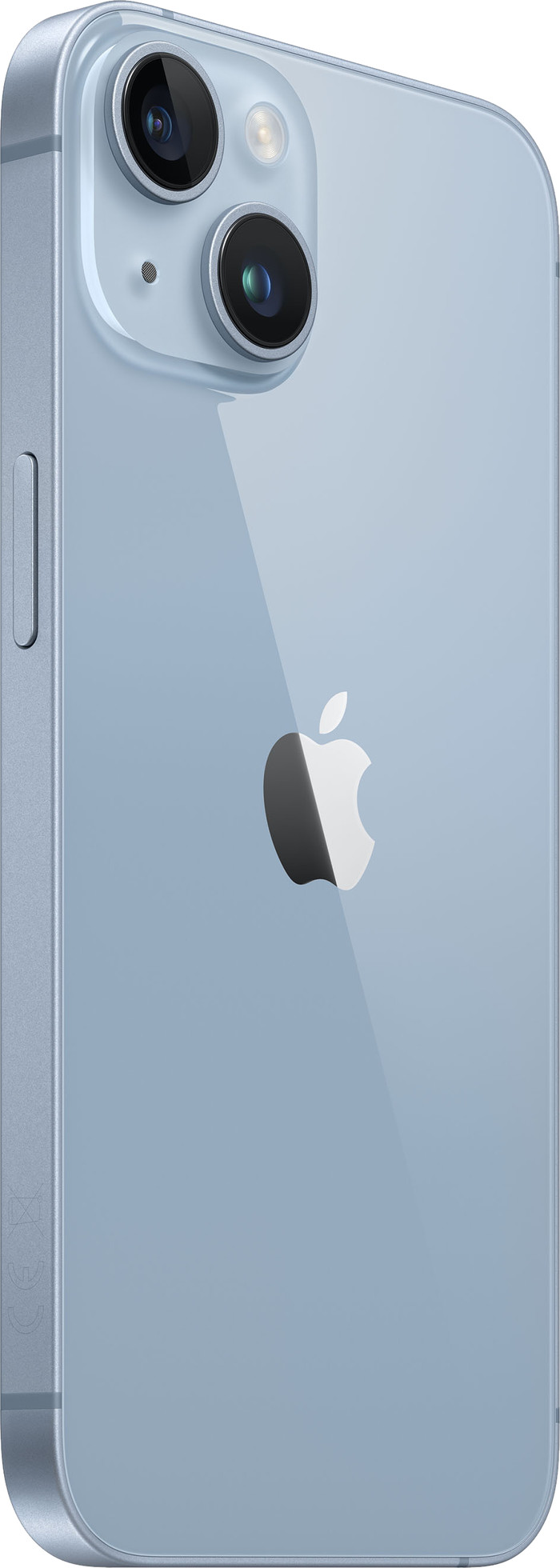 Refurbished iPhone 14 256GB Blauw (Licht gebruikt) linkerkant
