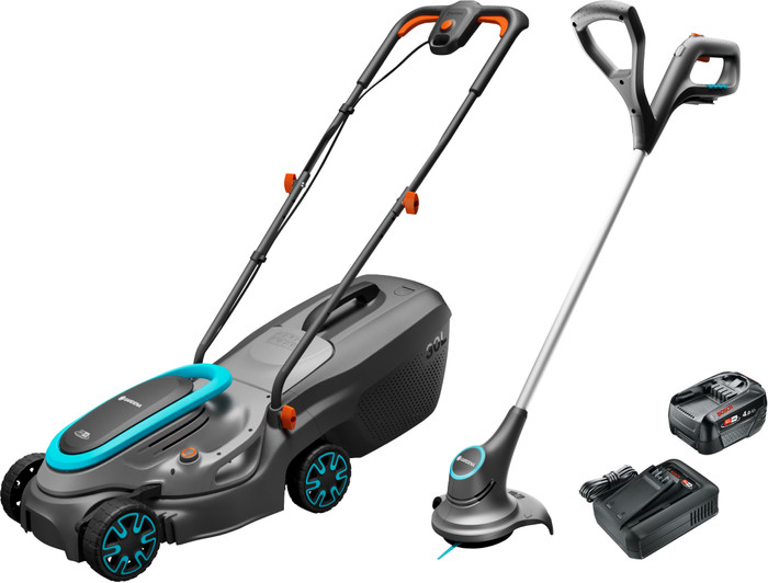 Gardena PowerMax 32/18V P4A Solo + SmallCut 23/18V P4A Solo + Bosch Starterset 18V 4,0 Ah Main Image