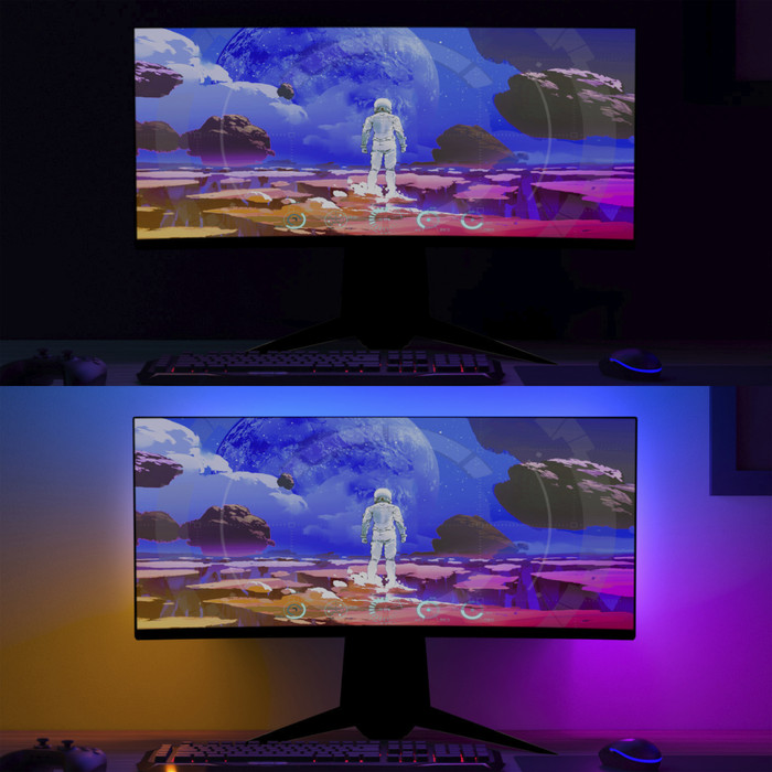 Philips Hue Gradient Lightstrip White and Color + Bridge - voor 32-34 inch PC's null