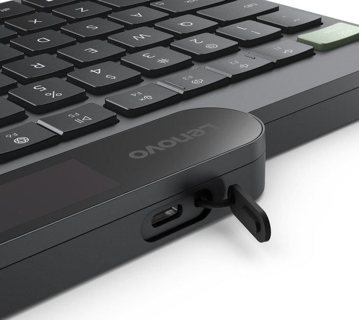Lenovo 800 Self-Charging Bluetooth Keyboard QWERTY Black detail