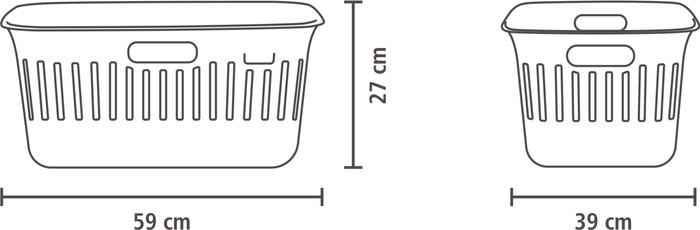 Brabantia Collect-It Wasmand 40 liter - Set van 2 - Zwart visual leverancier