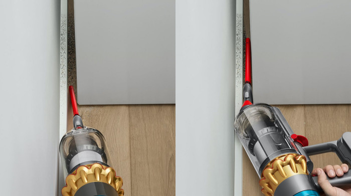 Dyson Detail Cleaning Kit product in gebruik